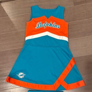 Kids Miami Dolphins Cheerleader Dress and matching Bloomers. EUC
